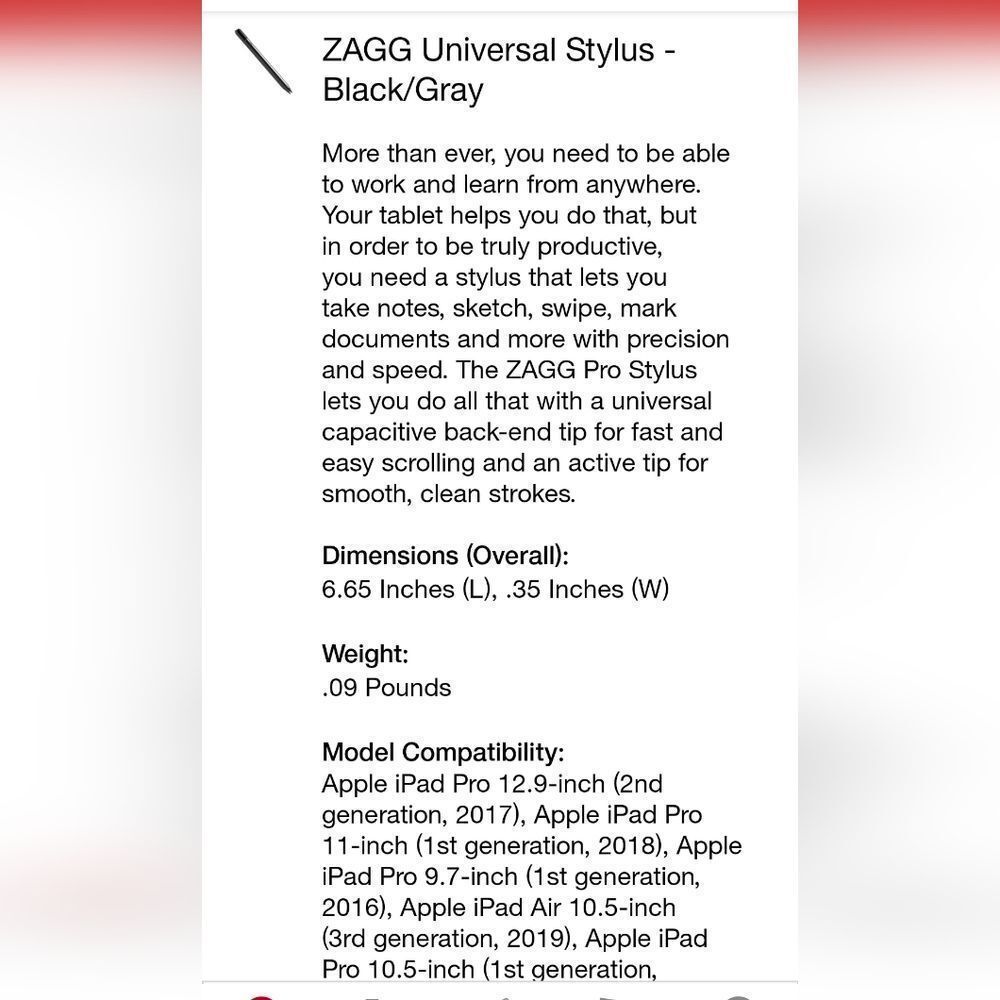 Zagg Universal Pro Stylus - Picture 5 of 7